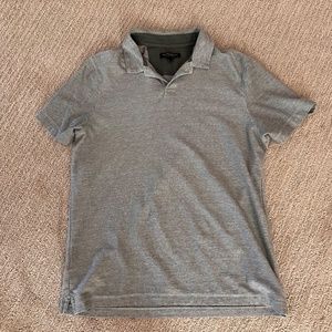 BANANA REPUBLIC Mens' Gray Herringbone Luxury Touch Polo sz M